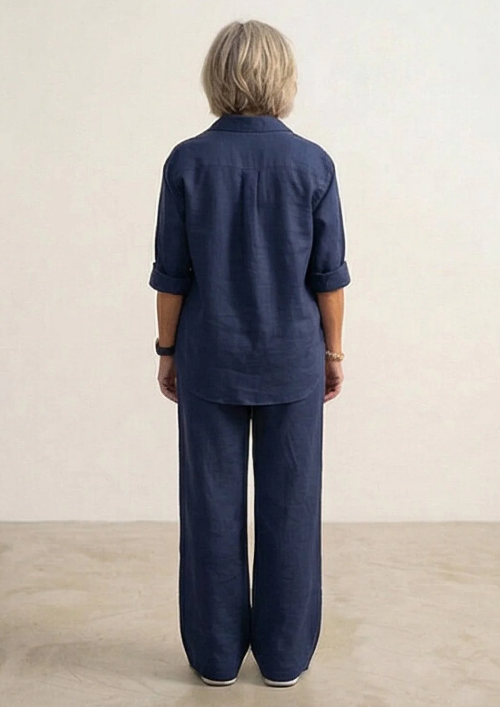 LAPEL MODEL KATOENEN LINNEN SET