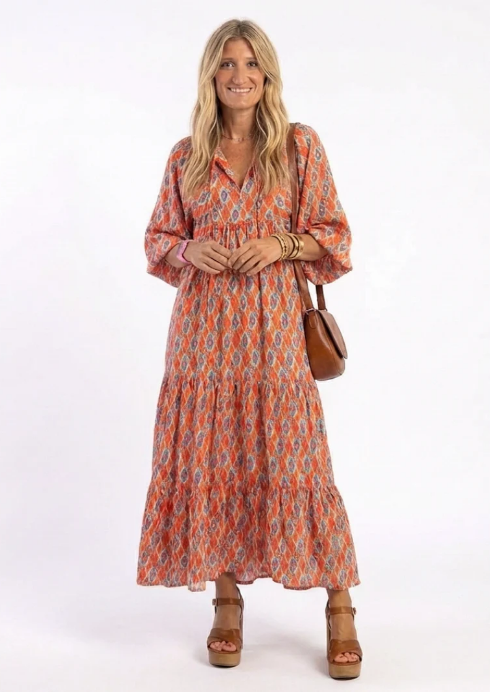 BOHO MODEL JURK MET PUFF MOUWEN