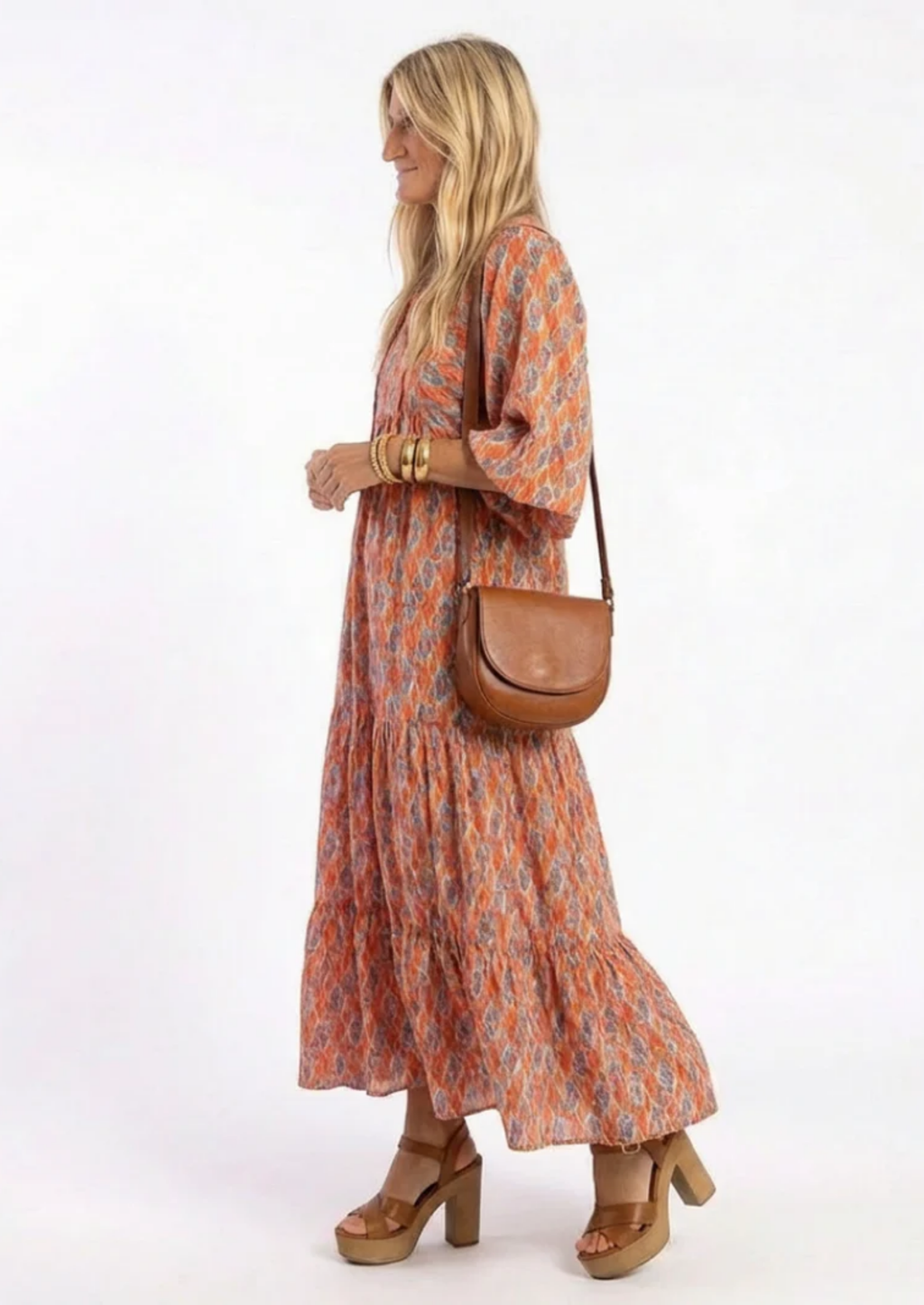 BOHO MODEL JURK MET PUFF MOUWEN