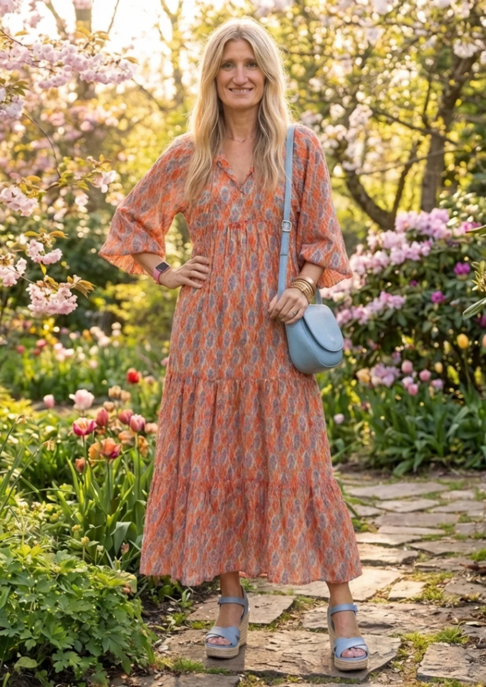 BOHO MODEL JURK MET PUFF MOUWEN