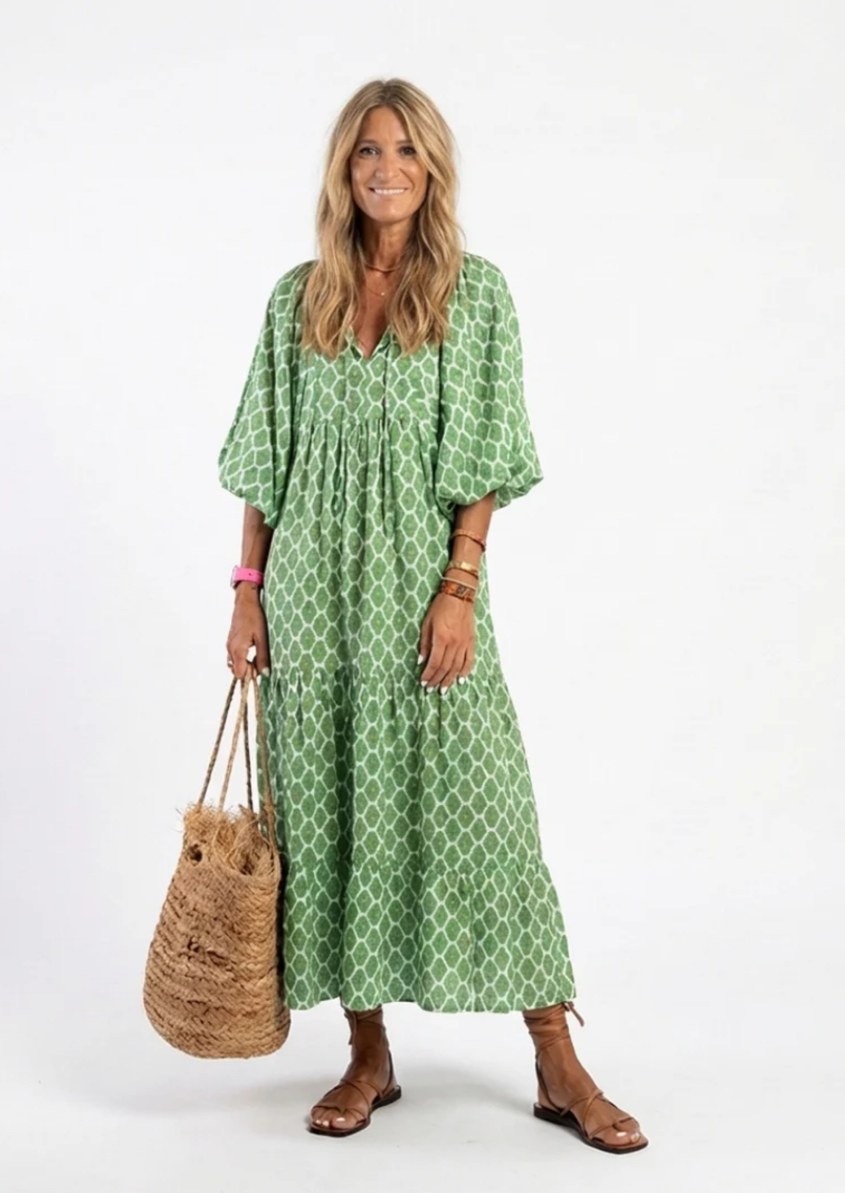 BOHO MODEL JURK MET PUFF MOUWEN