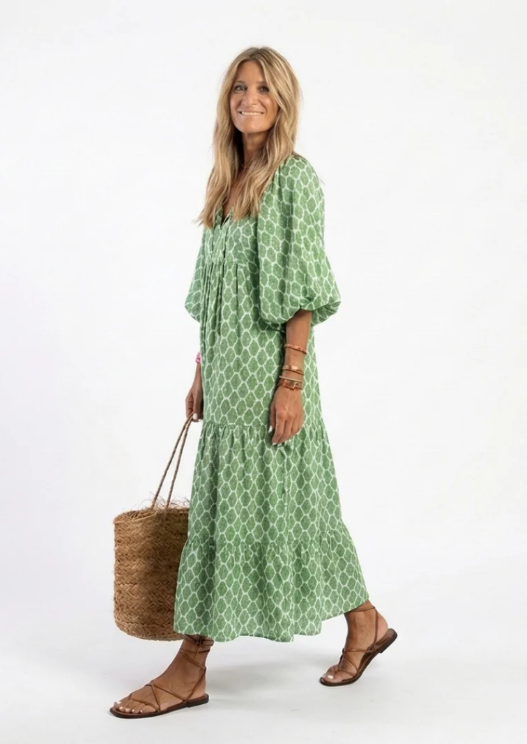 BOHO MODEL JURK MET PUFF MOUWEN