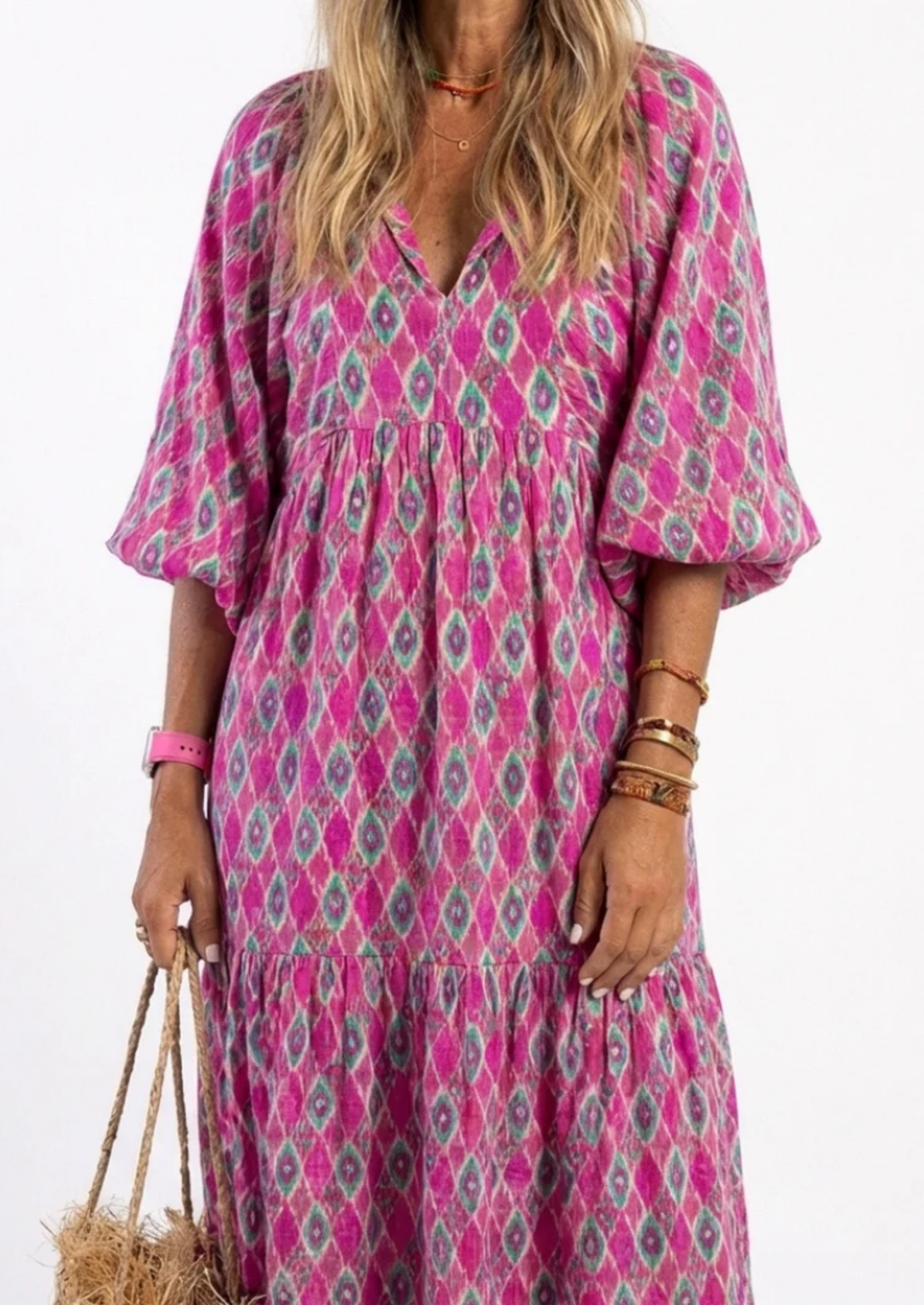 BOHO MODEL JURK MET PUFF MOUWEN