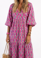 BOHO MODEL JURK MET PUFF MOUWEN
