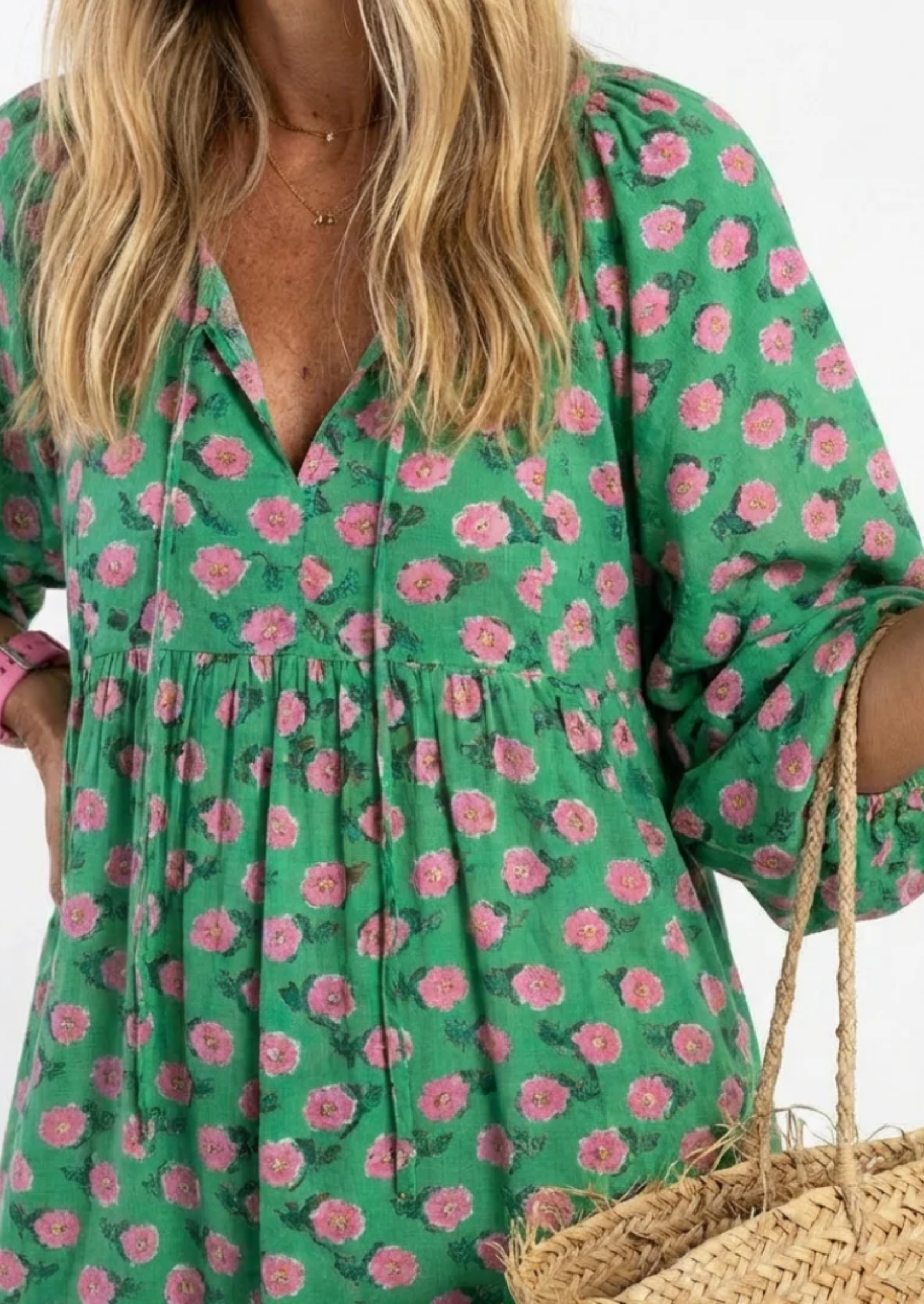 BOHO MODEL JURK MET PUFF MOUWEN