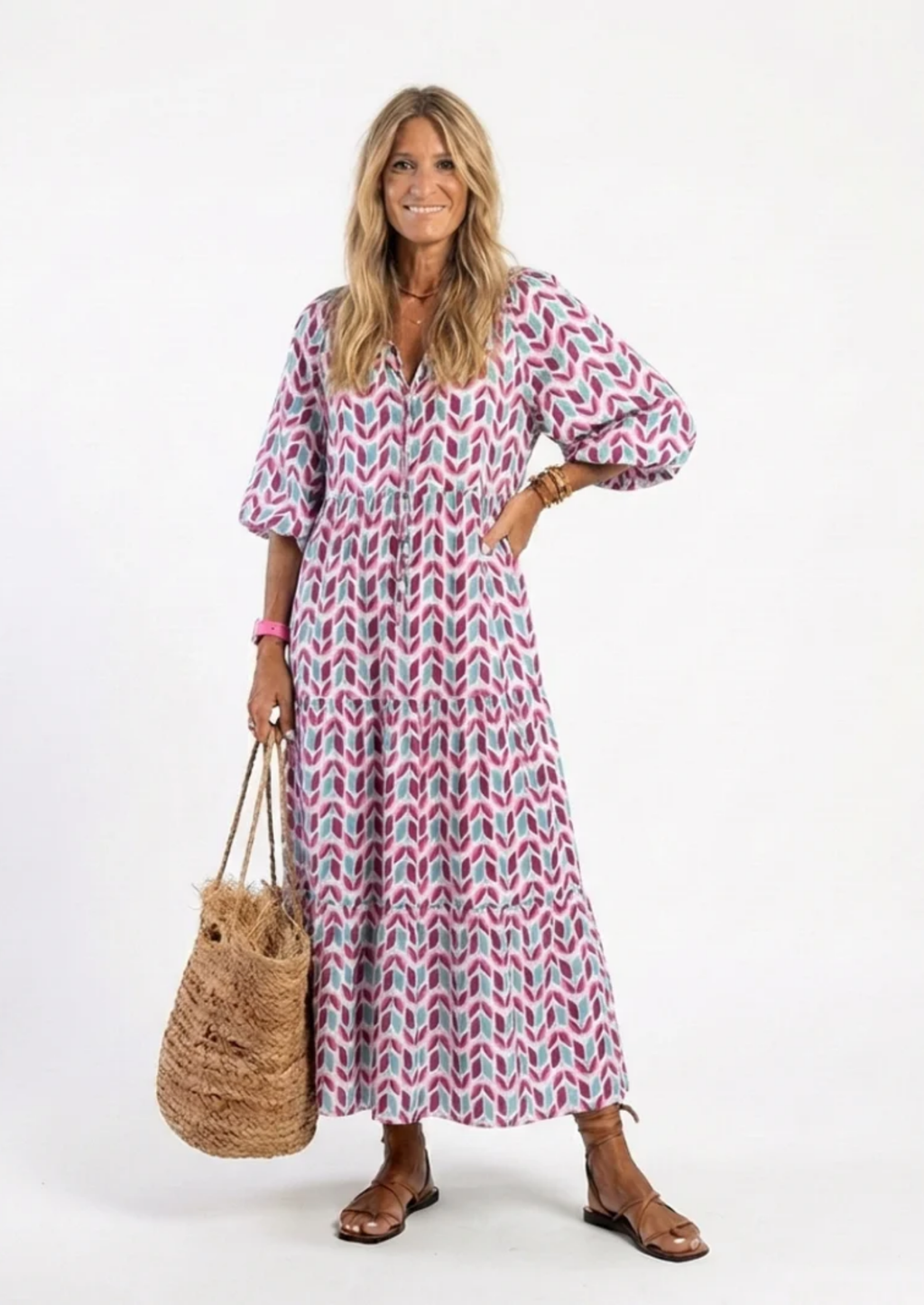 BOHO MODEL JURK MET PUFF MOUWEN
