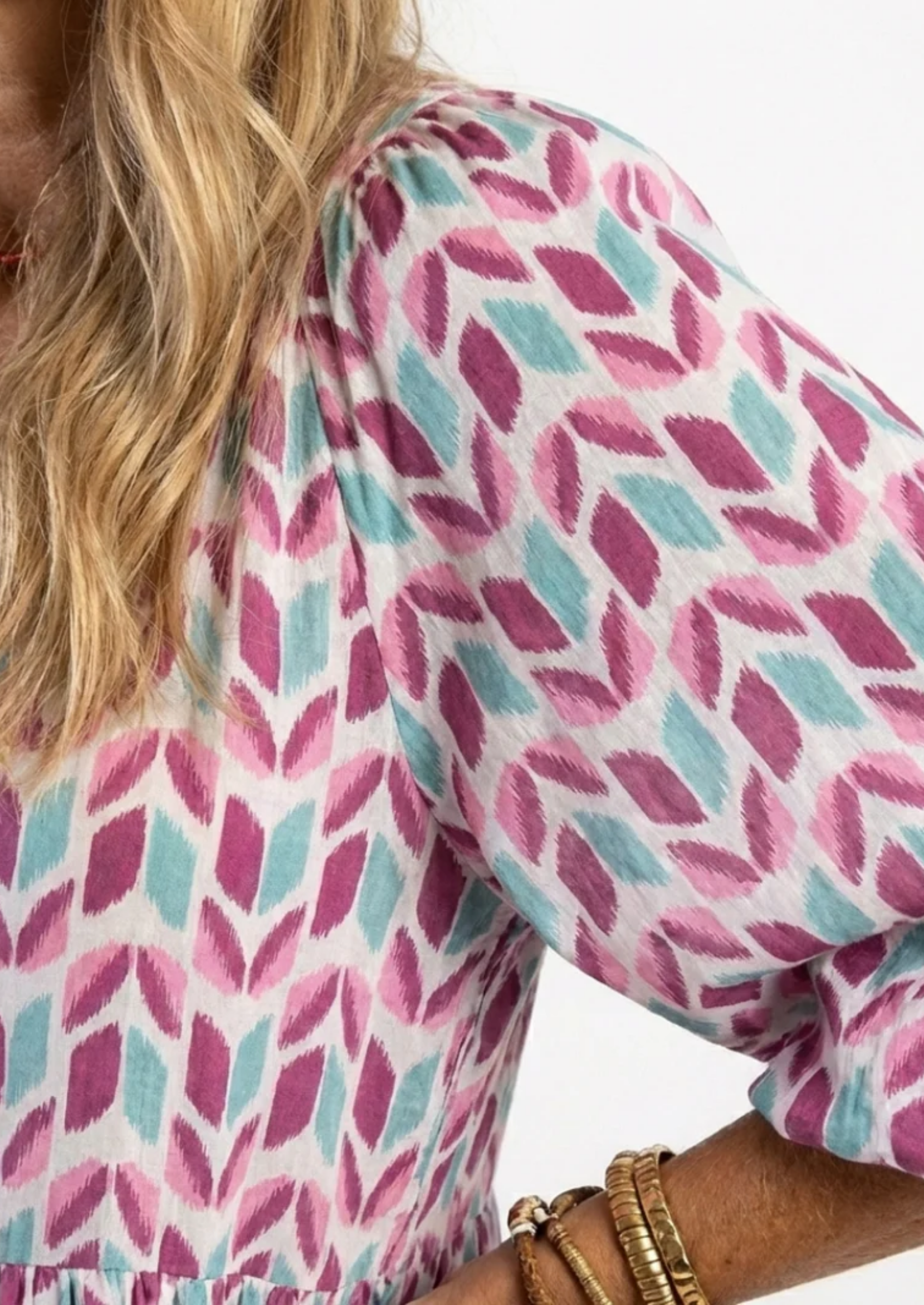 BOHO MODEL JURK MET PUFF MOUWEN