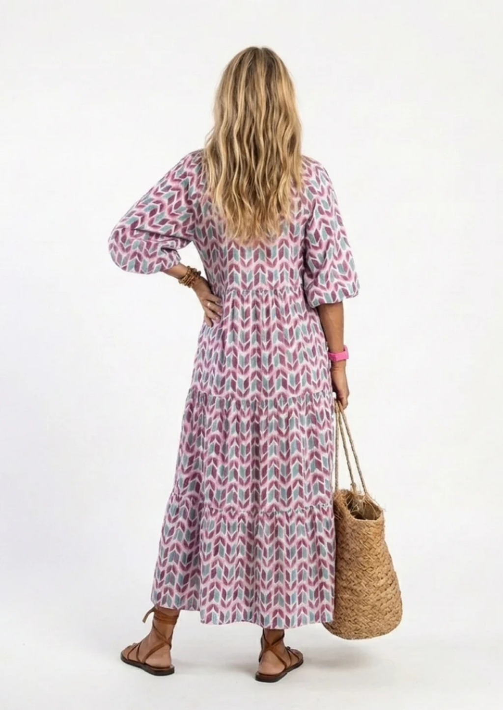 BOHO MODEL JURK MET PUFF MOUWEN