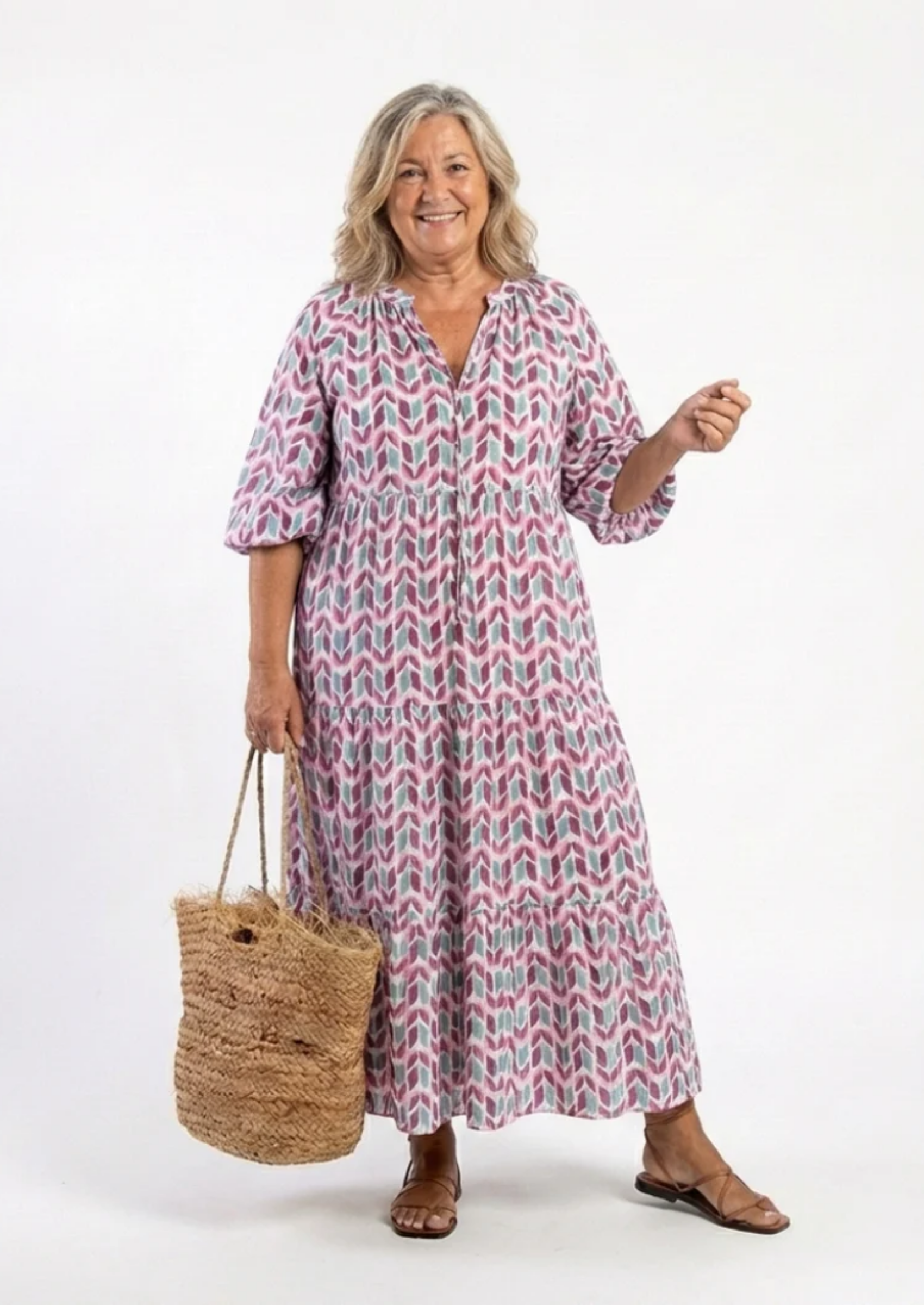 BOHO MODEL JURK MET PUFF MOUWEN