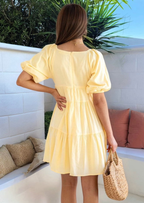 V-HALS RUFFLED MODEL MIDI JURK